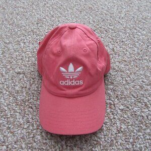 Adidas Women's Originals Relaxed Strapback Cap Hat - Hazy Rose w/ White Logo